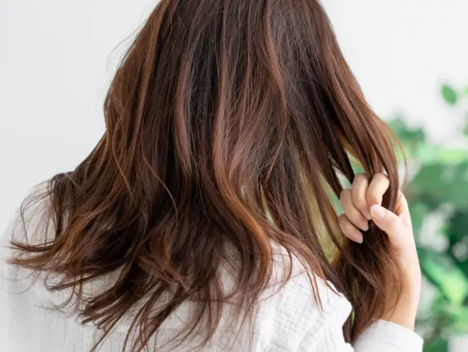 根本はまっすぐ、毛先は動きを出したい