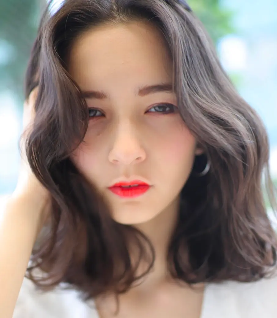 ミディアムグラデーションパーマ